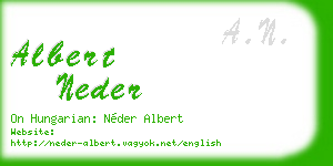 albert neder business card